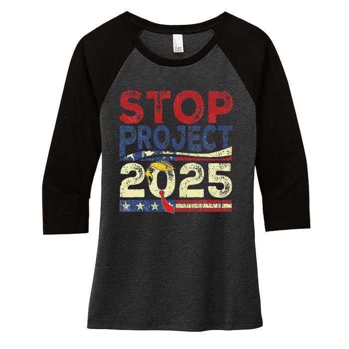 Stop Project 2025 Look It Up Y’All Women's Tri-Blend 3/4-Sleeve Raglan Shirt