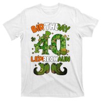 St Patricks 40 Birthday Leprechaun Lucky One Birthday 40th Birthday 40 Years Old T-Shirt