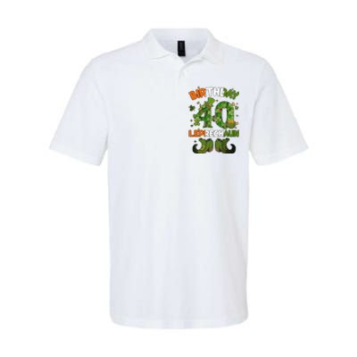 St Patricks 40 Birthday Leprechaun Lucky One Birthday 40th Birthday 40 Years Old Softstyle Adult Sport Polo