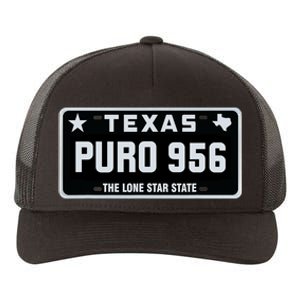 Simple “PURO 956” Texas License Plate Graphic Yupoong Adult 5-Panel Trucker Hat