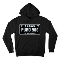 Simple “PURO 956” Texas License Plate Graphic Hoodie