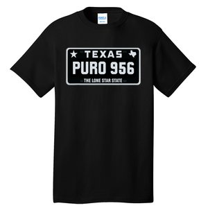 Simple “PURO 956” Texas License Plate Graphic Tall T-Shirt