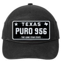 Simple “PURO 956” Texas License Plate Graphic 7-Panel Snapback Hat