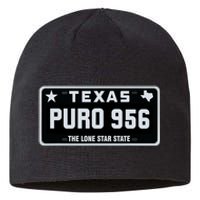 Simple “PURO 956” Texas License Plate Graphic Sustainable Beanie