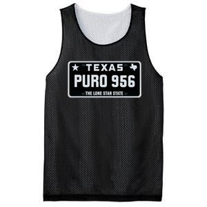 Simple “PURO 956” Texas License Plate Graphic Mesh Reversible Basketball Jersey Tank