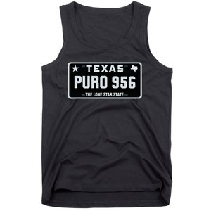 Simple “PURO 956” Texas License Plate Graphic Tank Top