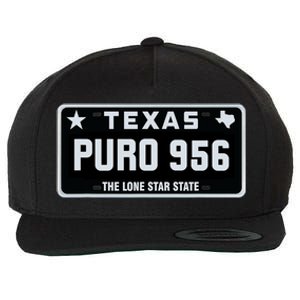 Simple “PURO 956” Texas License Plate Graphic Wool Snapback Cap