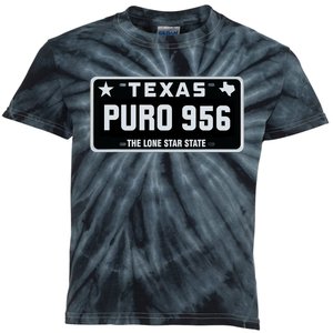 Simple “PURO 956” Texas License Plate Graphic Kids Tie-Dye T-Shirt