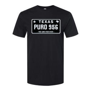 Simple “PURO 956” Texas License Plate Graphic Softstyle CVC T-Shirt