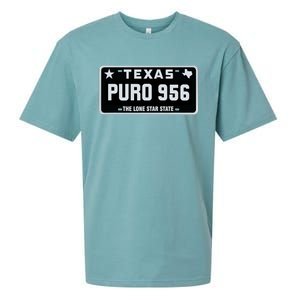 Simple “PURO 956” Texas License Plate Graphic Sueded Cloud Jersey T-Shirt