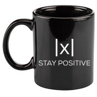 Stay Positive Absolute Value Funny Math 11oz C Handle Ceramic Mug