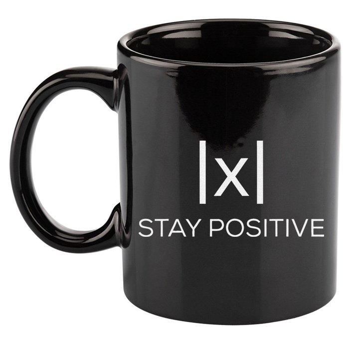 Stay Positive Absolute Value Funny Math 11oz C Handle Ceramic Mug