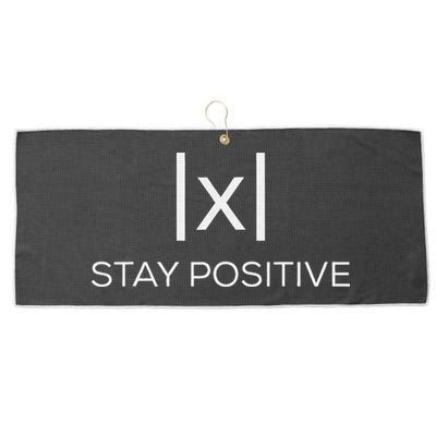Stay Positive Absolute Value Funny Math Large Microfiber Waffle Golf Towel