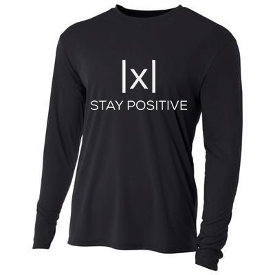 Stay Positive Absolute Value Funny Math Cooling Performance Long Sleeve Crew