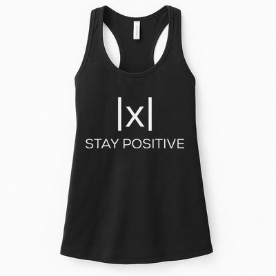 Stay Positive Absolute Value Funny Math Womens Tank Top