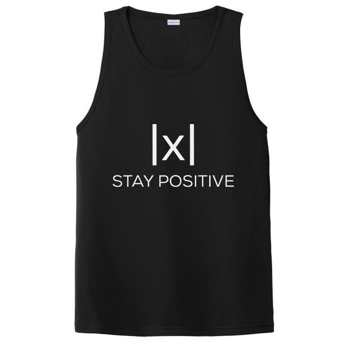 Stay Positive Absolute Value Funny Math PosiCharge Competitor Tank