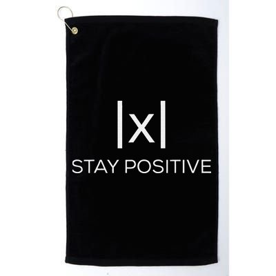 Stay Positive Absolute Value Funny Math Golf Towel