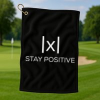 Stay Positive Absolute Value Funny Math Golf Towel
