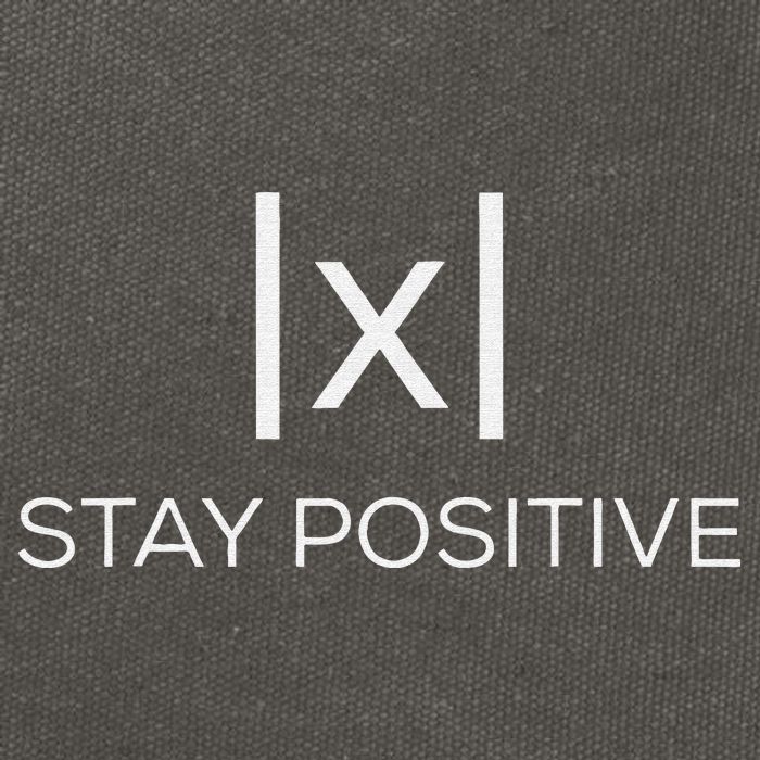 Stay Positive Absolute Value Funny Math Cotton Canvas Backpack