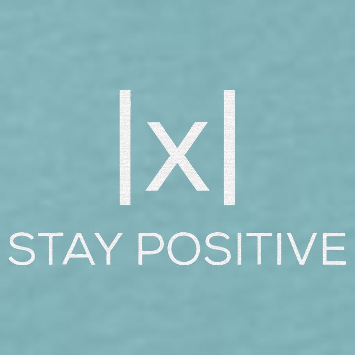 Stay Positive Absolute Value Funny Math Sueded Cloud Jersey T-Shirt