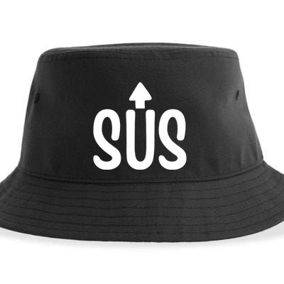 Sus Pointing Arrow Up Gaming Meme Impostor IM Kinda Sus Sustainable Bucket Hat