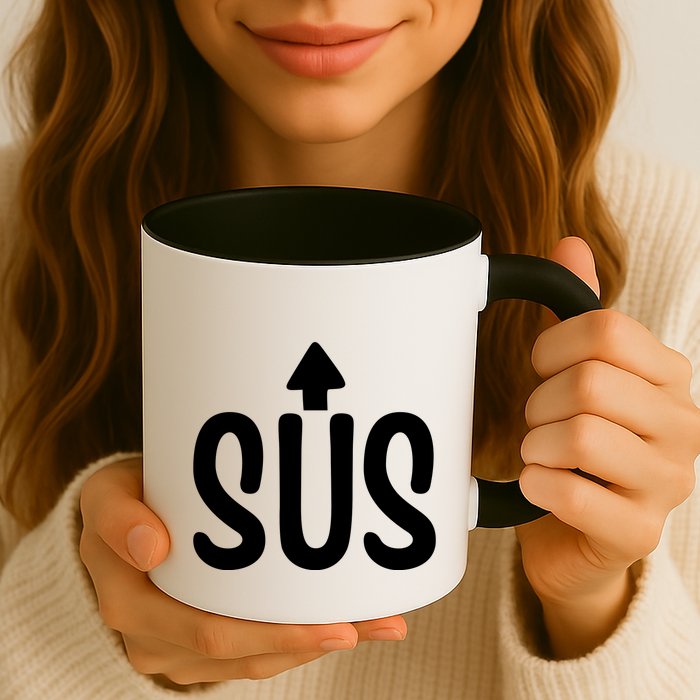 Sus Pointing Arrow Up Gaming Meme Impostor IM Kinda Sus Mug
