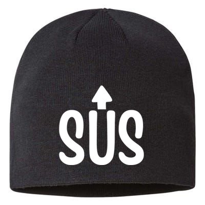 Sus Pointing Arrow Up Gaming Meme Impostor IM Kinda Sus Sustainable Beanie