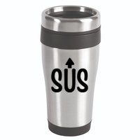 Sus Pointing Arrow Up Gaming Meme Impostor IM Kinda Sus 16oz Travel Tumbler