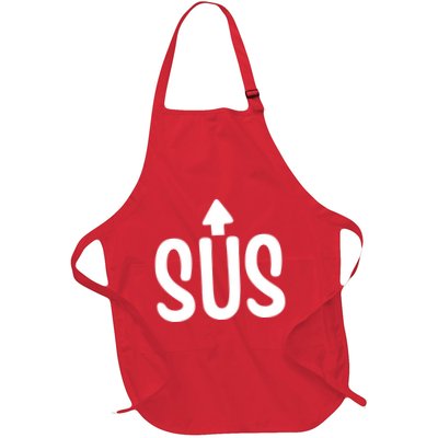 Sus Pointing Arrow Up Gaming Meme Impostor IM Kinda Sus Apron
