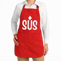 Sus Pointing Arrow Up Gaming Meme Impostor IM Kinda Sus Apron