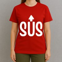 Sus Pointing Arrow Up Gaming Meme Impostor IM Kinda Sus T-Shirt