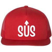Sus Pointing Arrow Up Gaming Meme Impostor IM Kinda Sus Flatbill Hat