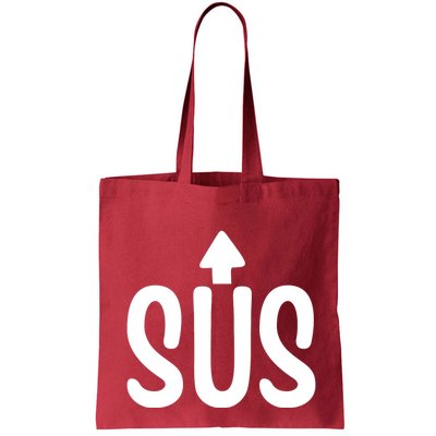 Sus Pointing Arrow Up Gaming Meme Impostor IM Kinda Sus Bag