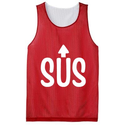 Sus Pointing Arrow Up Gaming Meme Impostor IM Kinda Sus Mesh Reversible Basketball Jersey Tank