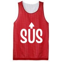 Sus Pointing Arrow Up Gaming Meme Impostor IM Kinda Sus Mesh Reversible Basketball Jersey Tank