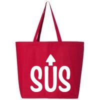 Sus Pointing Arrow Up Gaming Meme Impostor IM Kinda Sus 25L Jumbo Tote