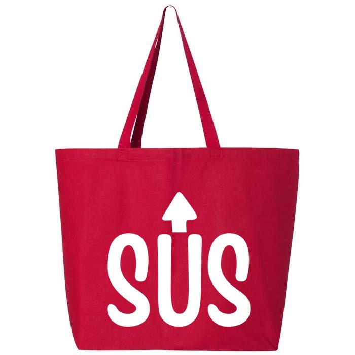 Sus Pointing Arrow Up Gaming Meme Impostor IM Kinda Sus 25L Jumbo Tote