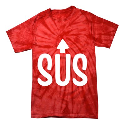 Sus Pointing Arrow Up Gaming Meme Impostor IM Kinda Sus Tie-Dye T-Shirt