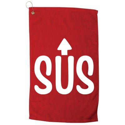 Sus Pointing Arrow Up Gaming Meme Impostor IM Kinda Sus Golf Towel