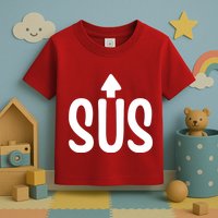 Sus Pointing Arrow Up Gaming Meme Impostor IM Kinda Sus Toddler T-Shirt