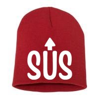 Sus Pointing Arrow Up Gaming Meme Impostor IM Kinda Sus Short Acrylic Beanie