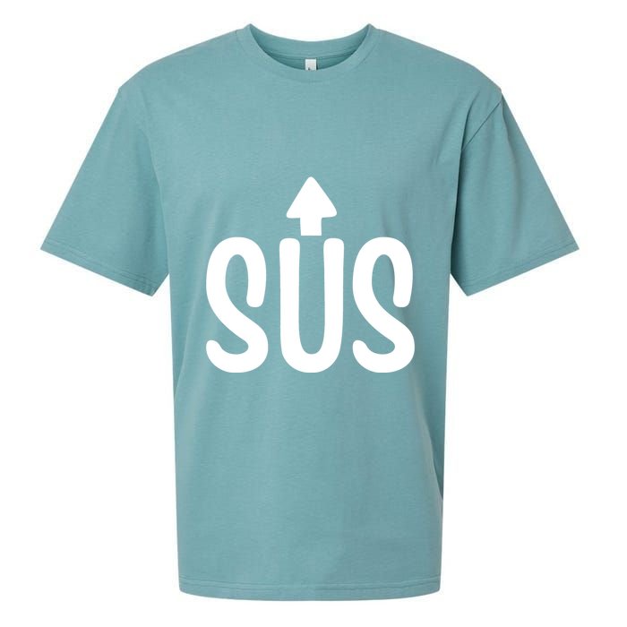 Sus Pointing Arrow Up Gaming Meme Impostor IM Kinda Sus Sueded Cloud Jersey T-Shirt
