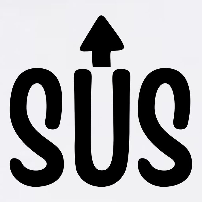 Sus Pointing Arrow Up Gaming Meme Impostor IM Kinda Sus Garment-Dyed Sweatshirt
