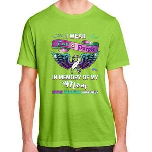 Suicide Prevention Awareness I Wear Teal And Purple For My Mom Cool Gift Adult ChromaSoft Performance T-Shirt