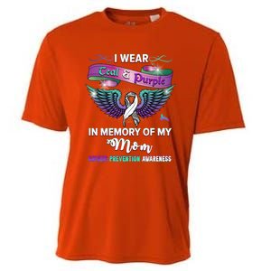 Suicide Prevention Awareness I Wear Teal And Purple For My Mom Cool Gift Cooling Performance Crew T-Shirt