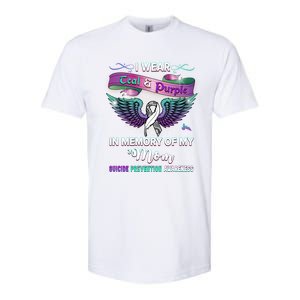 Suicide Prevention Awareness I Wear Teal And Purple For My Mom Cool Gift Softstyle CVC T-Shirt