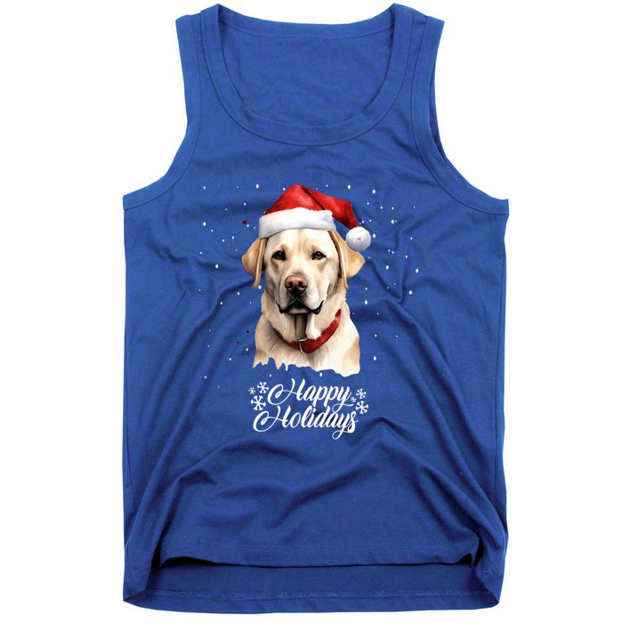 Santa Paws Adorable Merry Christmas Dog With Santa Hat Funny Gift Tank Top