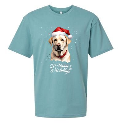 Santa Paws Adorable Merry Christmas Dog With Santa Hat Funny Gift Sueded Cloud Jersey T-Shirt