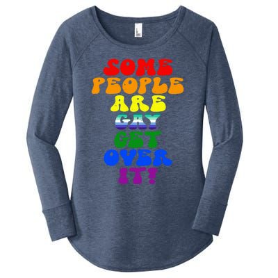 Some People Are Gay Support Lesbian Rainbow Lgbt Pride Meaningful Gift Women's Perfect Tri Tunic Long Sleeve Shirt