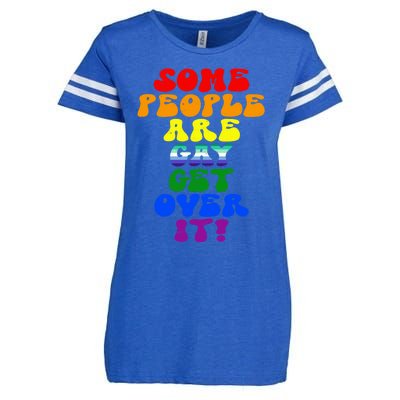 Some People Are Gay Support Lesbian Rainbow Lgbt Pride Meaningful Gift Enza Ladies Jersey Football T-Shirt